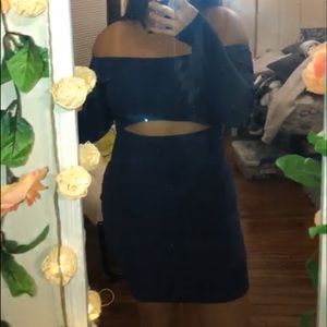 Navy Cutout Dress